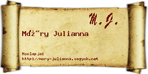 Móry Julianna névjegykártya